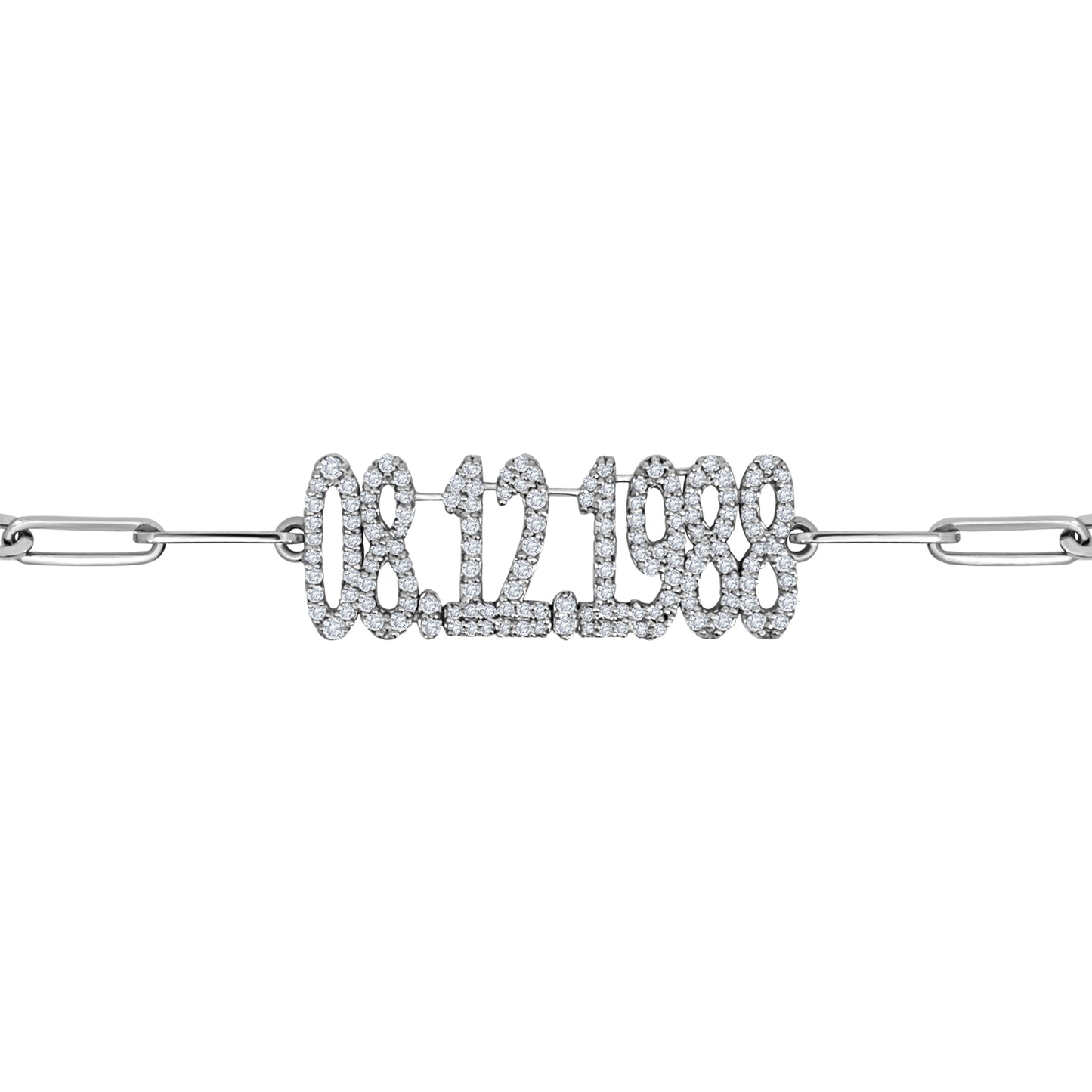 White Gold Date Bracelet