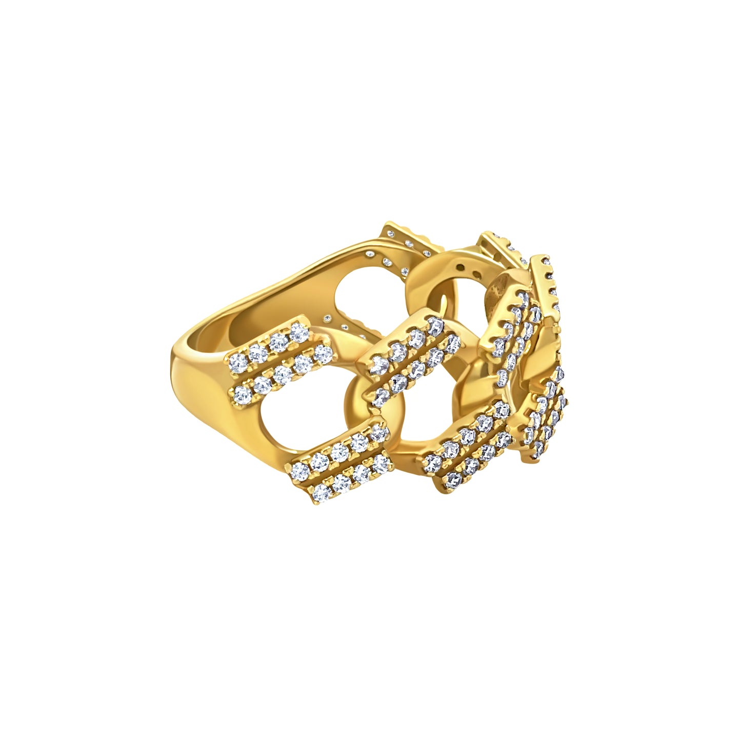 Half Cuban Link Ring