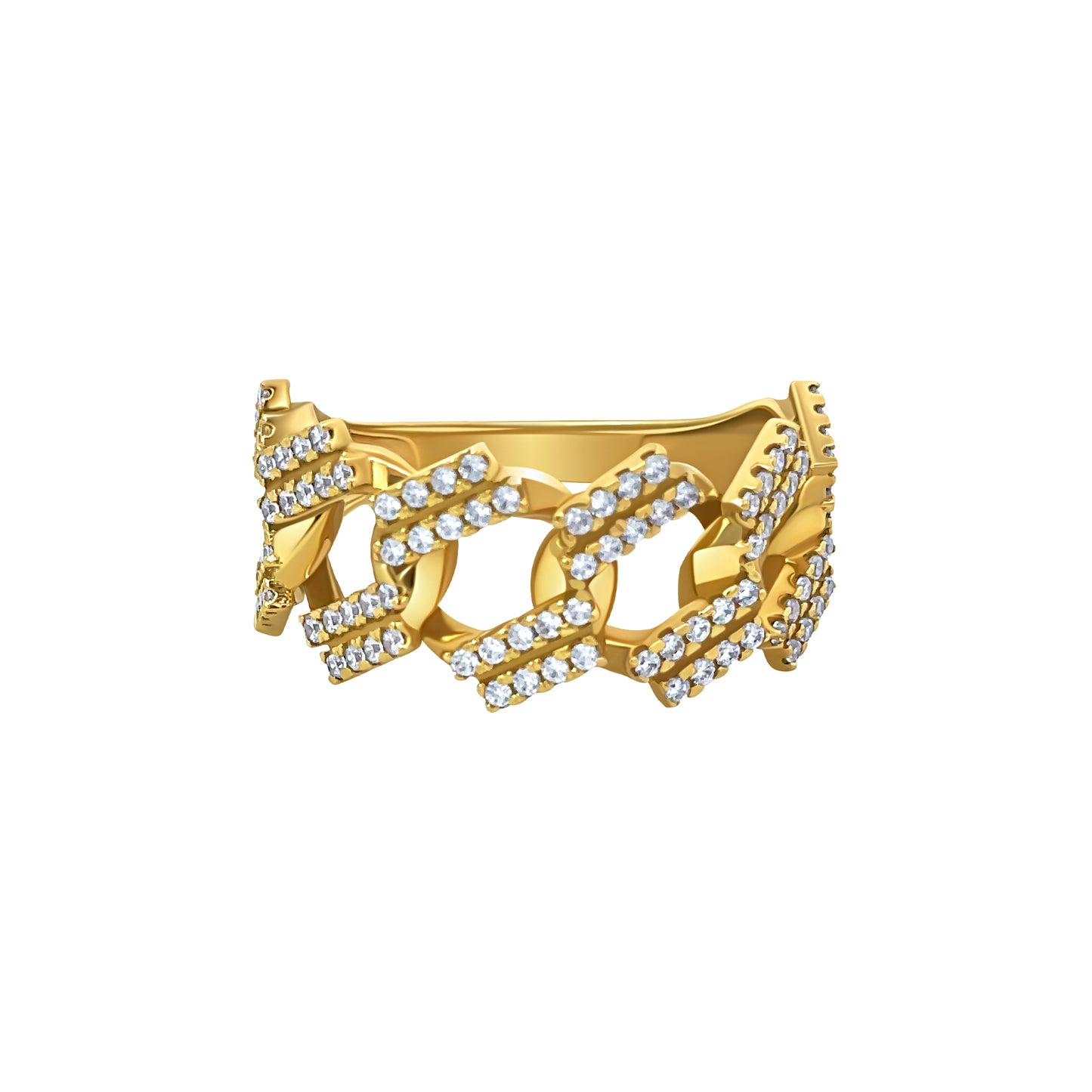 Half Cuban Link Ring