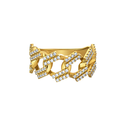 Half Cuban Link Ring