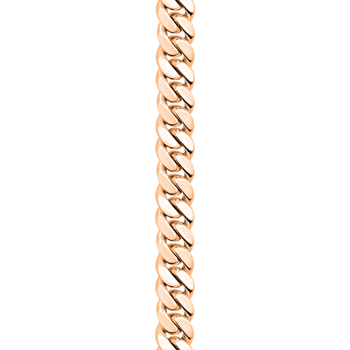 Rose Gold Finished 925 Silver Handmade Cuban Link Bracelet