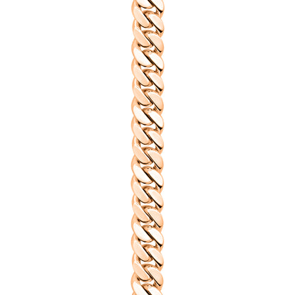 Rose Gold Finished 925 Silver Handmade Cuban Link Bracelet