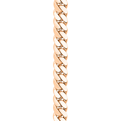 Rose Gold Finished 925 Silver Handmade Cuban Link Bracelet