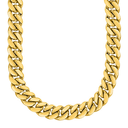 Gold Finished 925 Silver Handmade Miami Cuban Link