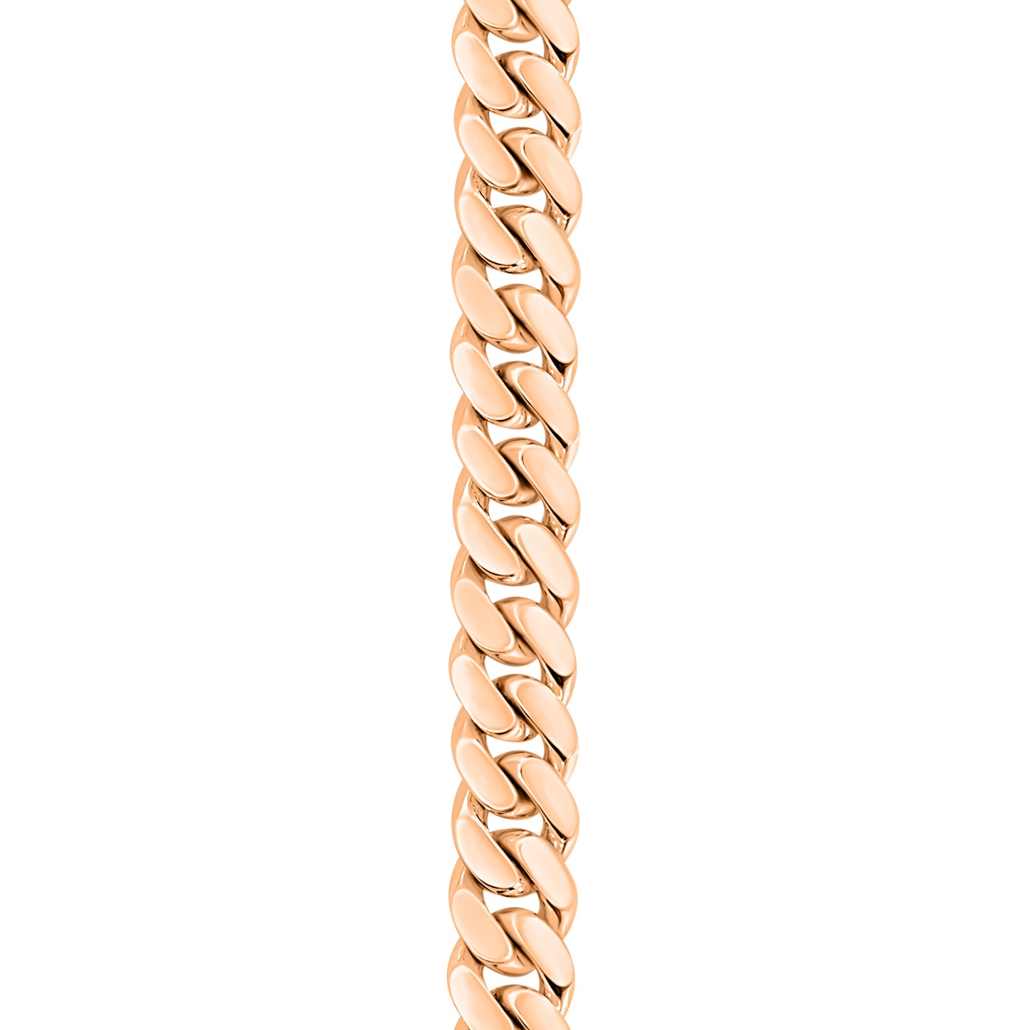 Rose Gold Finished 925 Silver Handmade Cuban Link Bracelet