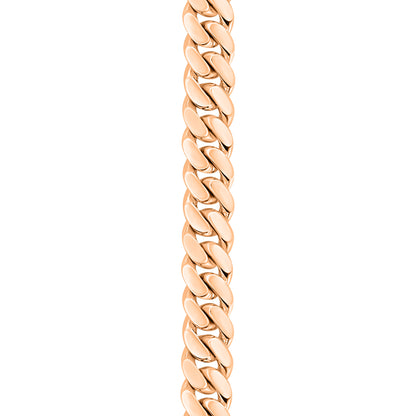 Rose Gold Finished 925 Silver Handmade Cuban Link Bracelet