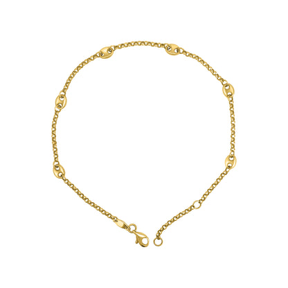 Mariner Puff Anklet with Adjustable Length