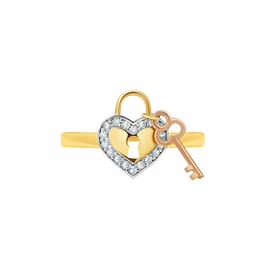 Forever Locked Heart Ring with Key