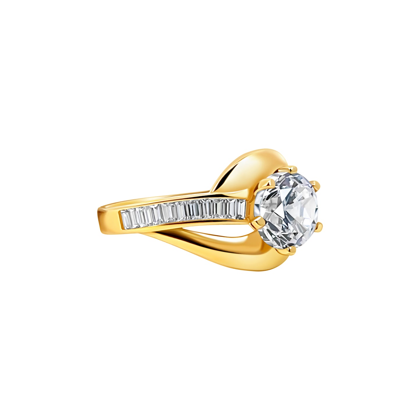 Gold and Stone-Accented Ring