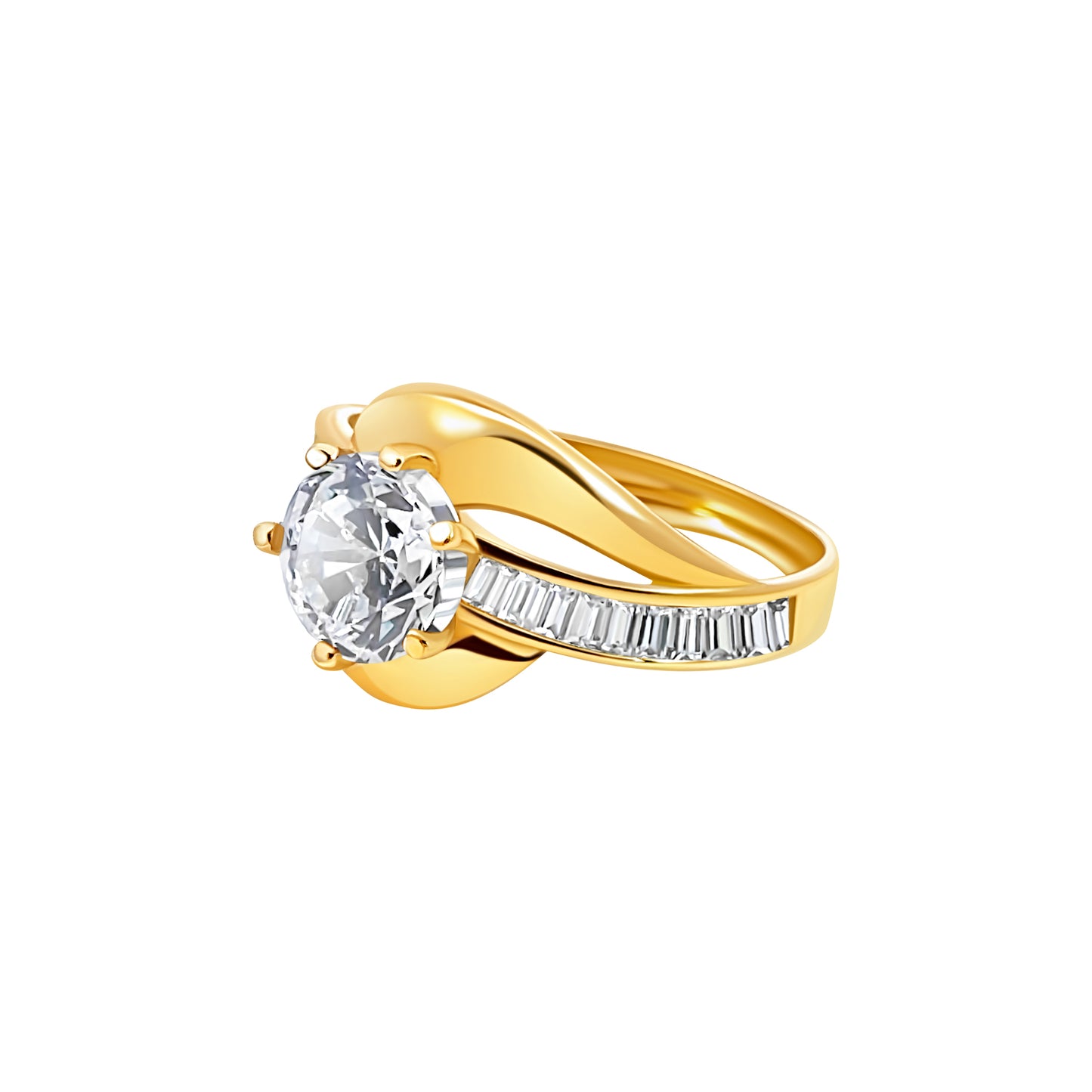 Gold and Stone-Accented Ring