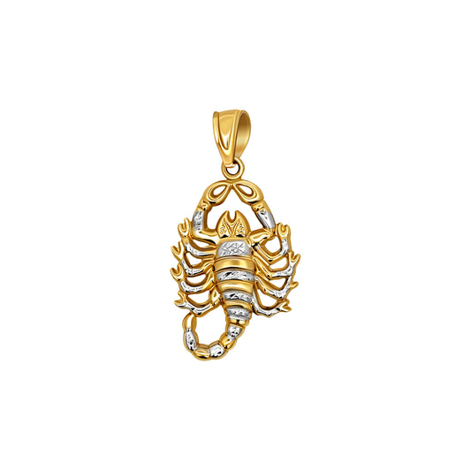 Two-Tone Gold Scorpion Pendant