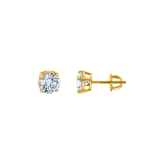 4 Prong 2CTW CZ Studs