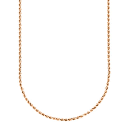 10K Rose Gold Rope Chain