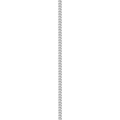 14K White Gold Cuban Anklet