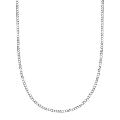 18K White Gold Curb Link Chain