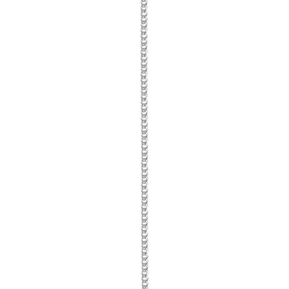 14K White Gold Curb Link Anklet