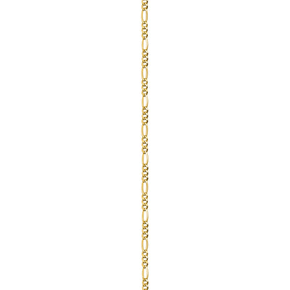 14K Yellow Gold Figaro Link Anklet