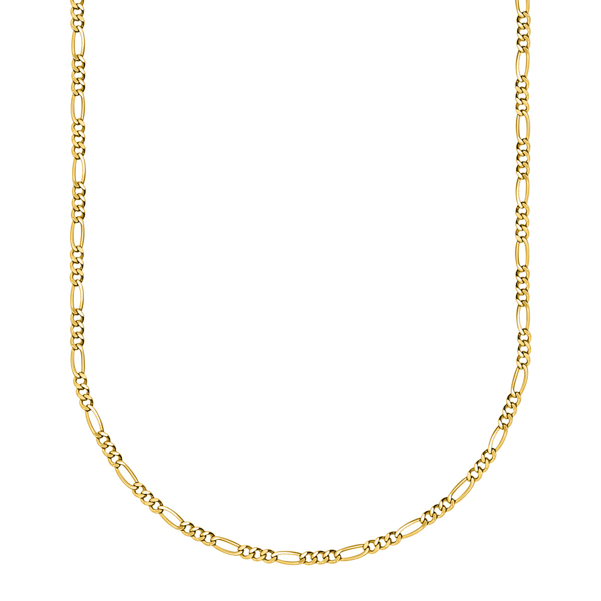 10K Yellow Gold Figaro Link Chain