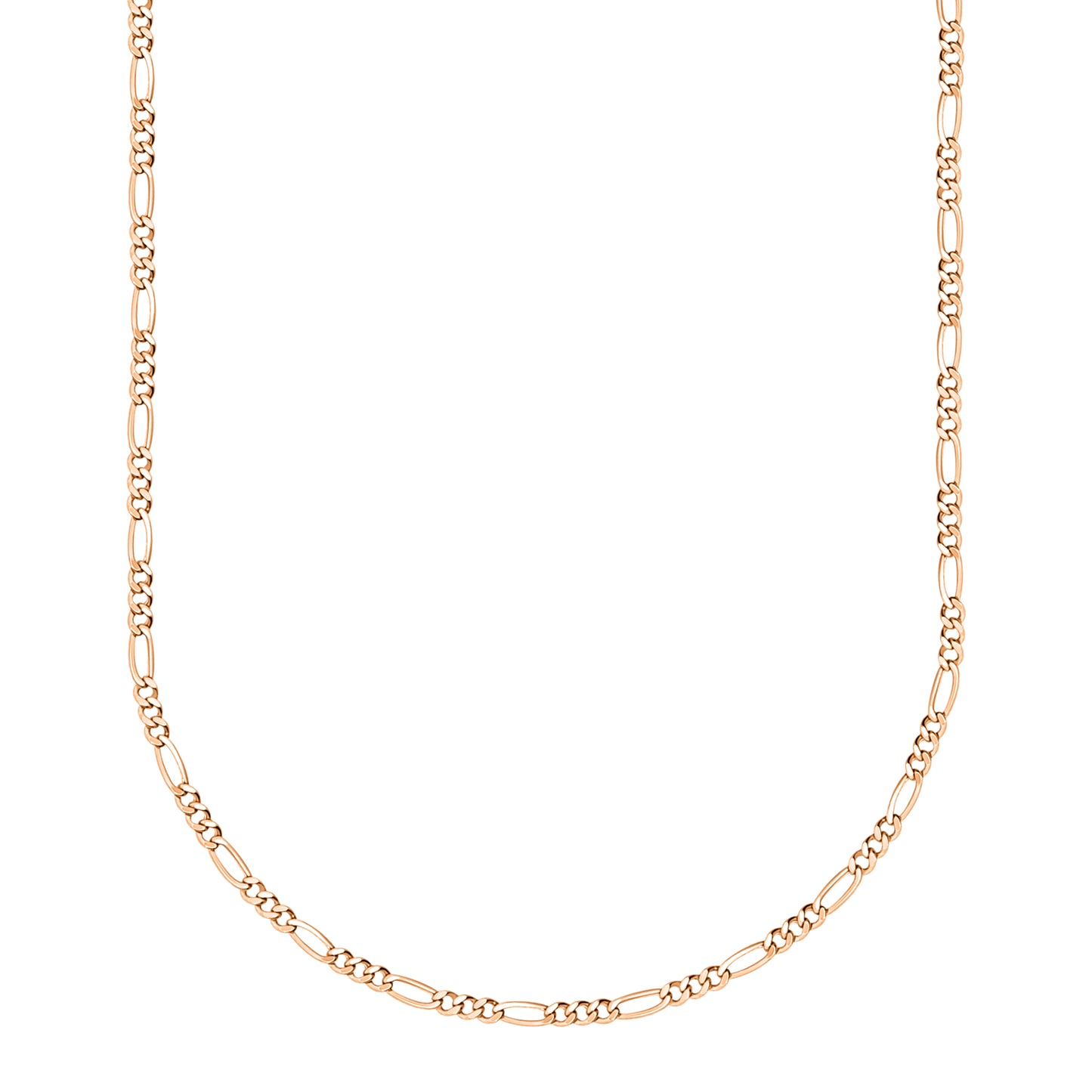 18K Rose Gold Figaro Link Chain