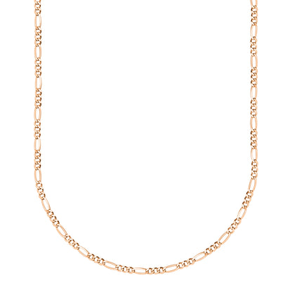 14K Rose Gold Figaro Link Chain