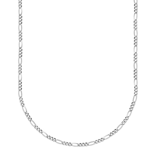 18K White Gold Figaro Link Chain