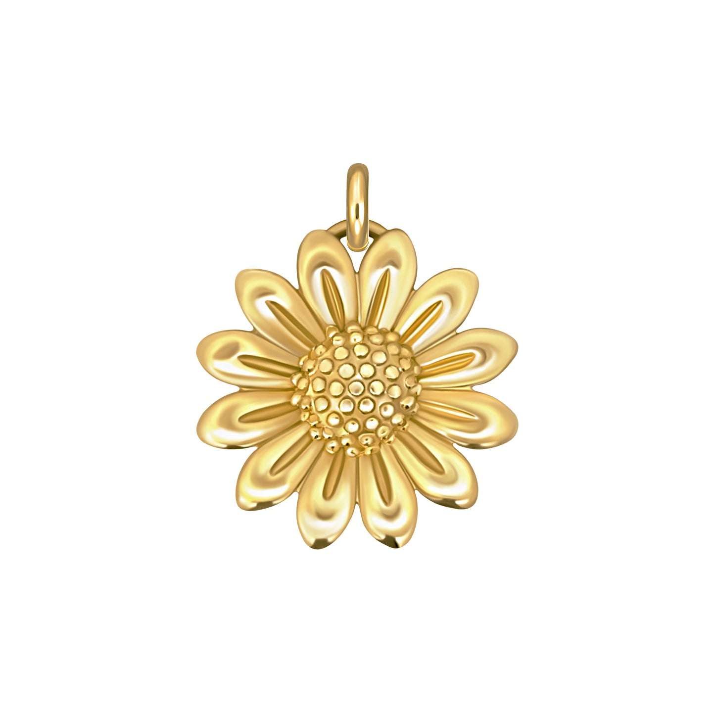 Gold Sunflower Pendant