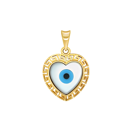 Evil Eye Heart Pendant