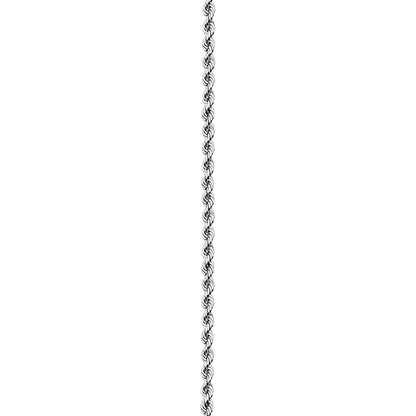 18K White Gold Rope Anklet