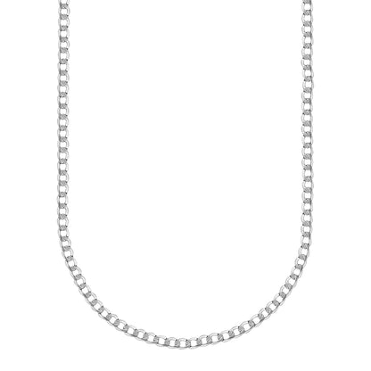 18K White Gold Curb Link Chain