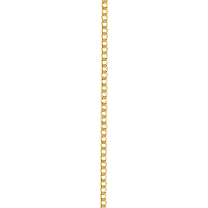 18K Yellow Gold Curb Link Anklet