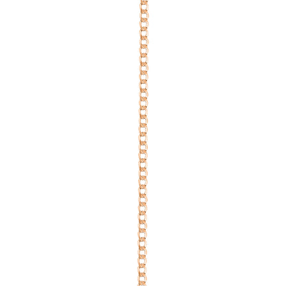 10K Rose Gold Curb Link Anklet