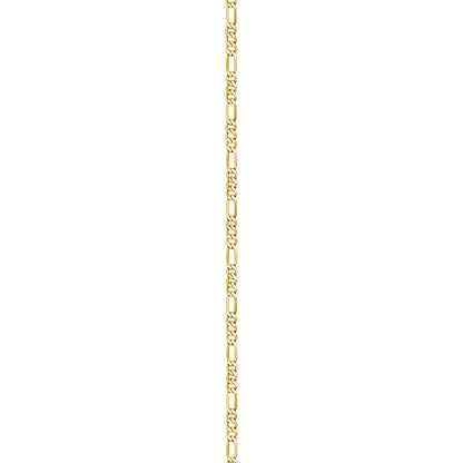 14K Yellow Gold Figaro Link Anklet