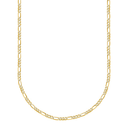 14K Yellow Gold Figaro Link Chain