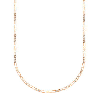 14K Rose Gold Figaro Link Chain