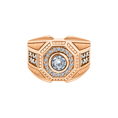 Rose Gold Heptagon Ring