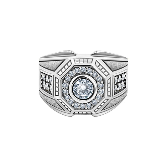 White Gold Heptagon Ring
