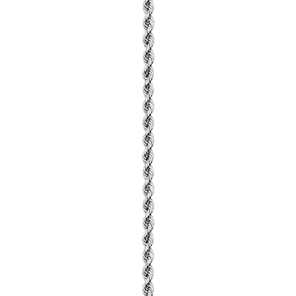 18K White Gold Rope Anklet