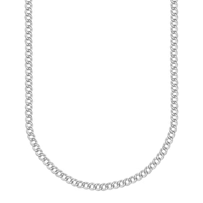 18K White Gold Curb Link Chain