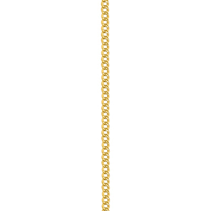 18K Yellow Gold Curb Link Anklet