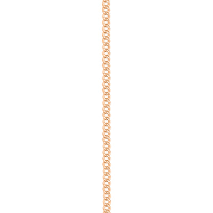 10K Rose Gold Curb Link Anklet