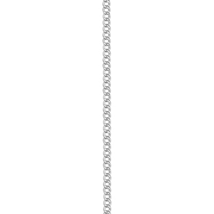 14K White Gold Curb Link Anklet