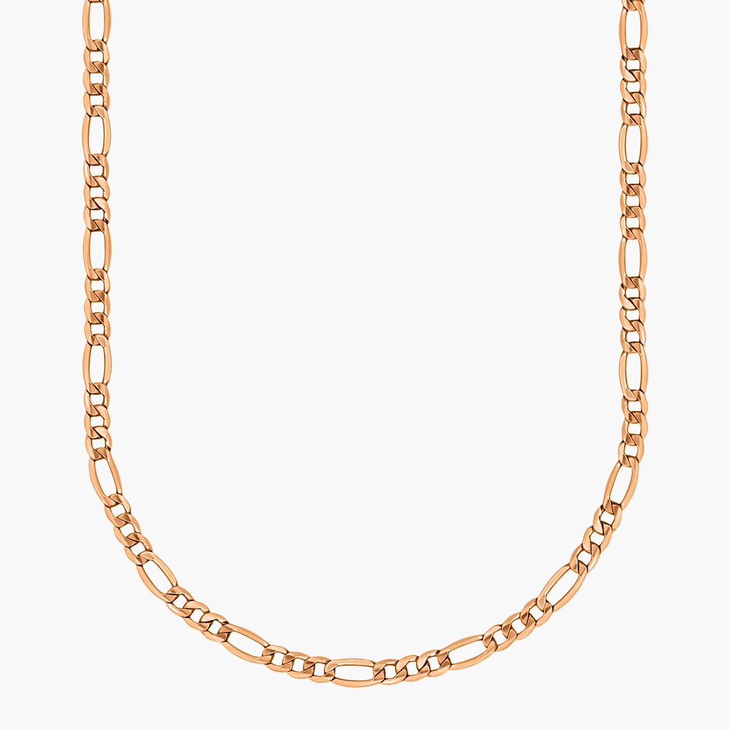 18K Rose Gold Figaro Link Chain