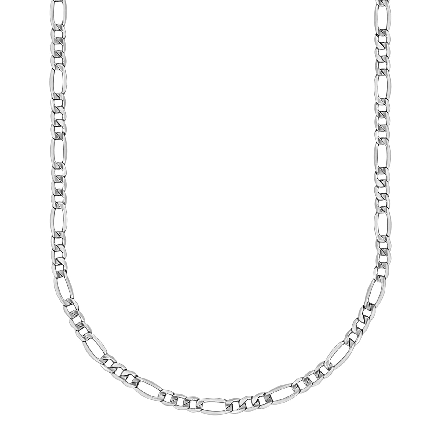 14K White Gold Figaro Link Chain