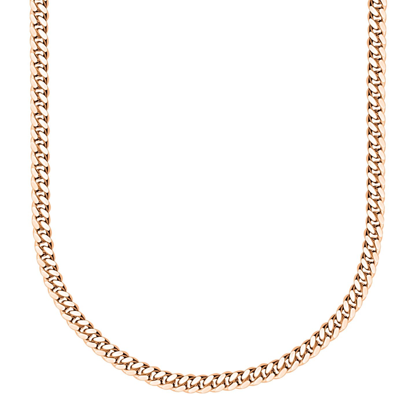 Rose Gold Finished 925 Silver Handmade Miami Cuban Link