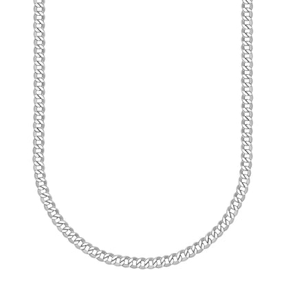 18K White Gold Curb Link Chain