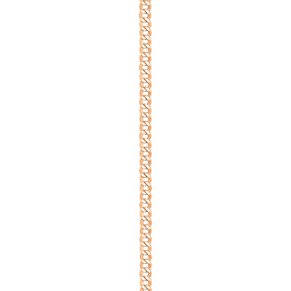 10K Rose Gold Curb Link Anklet