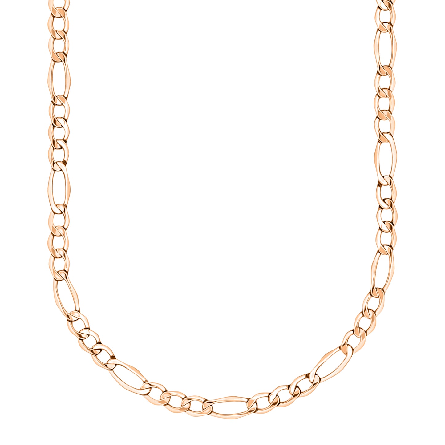 18K Rose Gold Figaro Link Chain