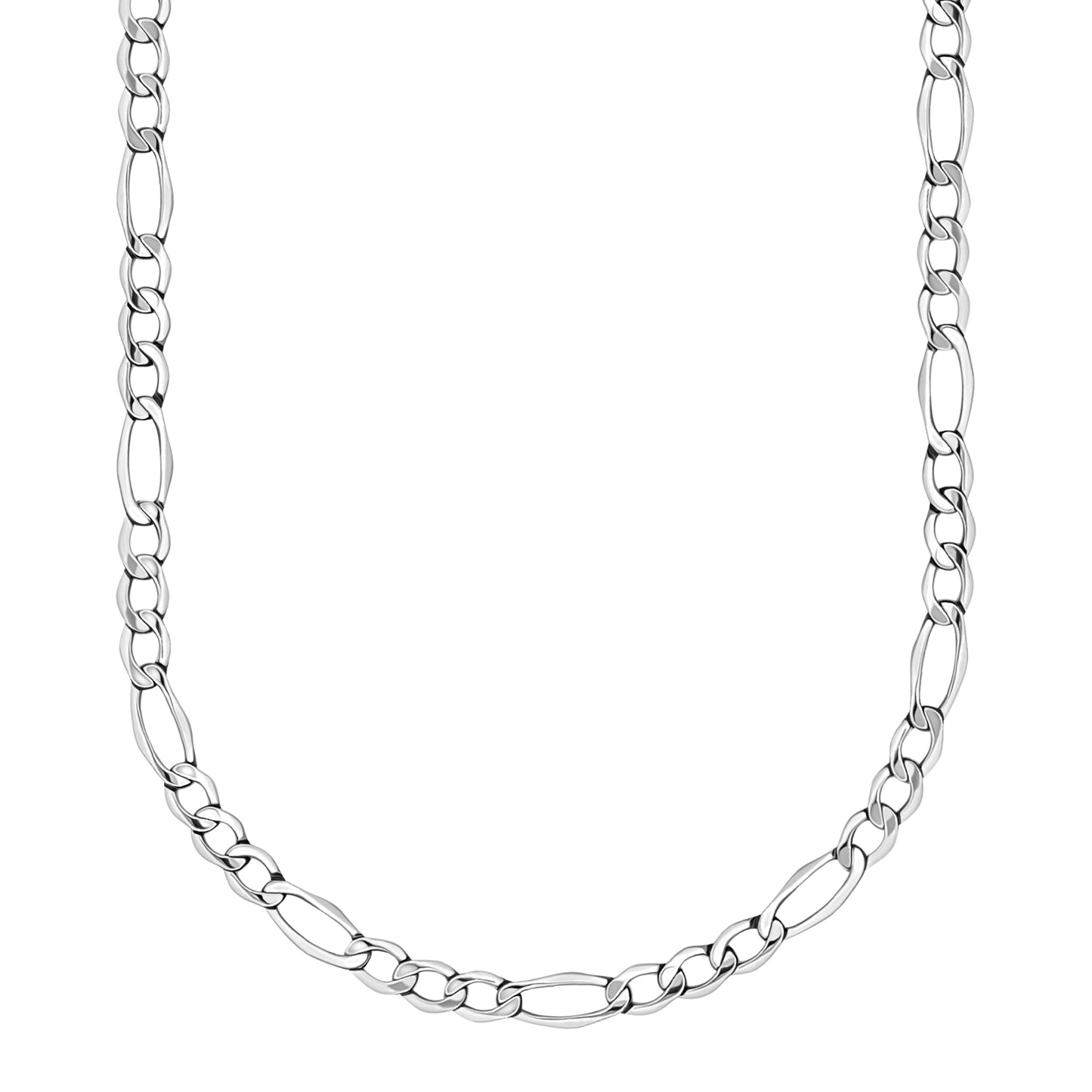14K White Gold Figaro Link Chain