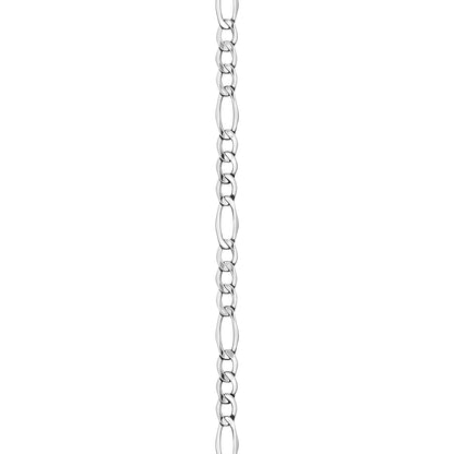 18K White Gold Figaro Link Anklet