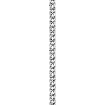 10K White Gold Franco Anklet
